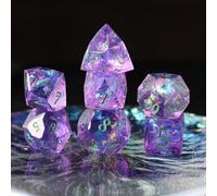 Elifel Set Dadi D&D 7 Pezzi Dragon Eye Mobili Resina Dadi da Gioco Particolari DND con Bordi Affilati Poliedrici Dadi per Dungeon Draghi Pathfinder Rpg DND MTG con Confezione Regalo