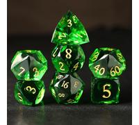 Elifel Set Dadi D&D 7 Pezzi Dragon Eye Mobili Resina Dadi da Gioco Particolari DND con Bordi Affilati Poliedrici Dadi per Dungeon Draghi Pathfinder Rpg DND MTG con Confezione Regalo