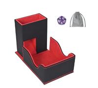 Elifel Vassoio magnetico per dadi in pelle PU, torre porta dadi pieghevole 3 in 1, tappetino per giochi da tavolo MTG RPG DND Dungeons and Dragons DND Regalo
