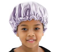 ELIHAIR - Gorro de dormir de sat n para ni os, de cabello natural, ajustable, reversible, para dormir por la noche, color lila