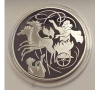 Elijah in the Whirlwind 2011 Biblical Art PR Coin 2NIS 28,8g Silver + Box + COA