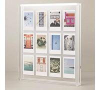 Elil Cornici acriliche per Instax Mini Film - Grande cornice in acrilico, fiori pressati inclusi - Elegante decorazione per la casa che contiene Instax Mini Film, 6 x 4 cornici per foto,