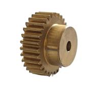 ELILANEY 1 pz 0.5M 71T Ingranaggio cilindrico in rame 0.5 Modulo 71 Denti Trasmissione Denti dritti Gradino Ingranaggio cilindrico Pignone Vite M3 meccanico(Step 15mm bore 6.35mm)