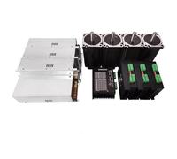 ELILANEY 12N.m 6.2A 57mm Flangia Motore Passo-Passo 4 Assi CNC Kit 14mm Diametro Albero 86x86x156mm Nema 34 Motore Passo-Passo 48V Alimentazione Driver per macchine