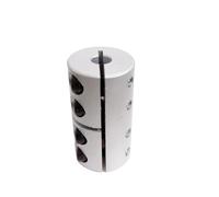 ELILANEY 1pc D20 L35 Morsetto for albero rigido Accoppiatore CNC Macchina T8 Accoppiamento a vite 5x8mm Motore comune in lega di alluminio Albero regolabile(8mm to 8mm)