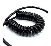 ELILANEY Cavo a spirale a 2 conduttori, estensibile, con molla a onda, 1,25 metri, sollevamento idraulico, resistente al freddo, linea elettrica estensibile flessibile(15AWG 1.5mm2)