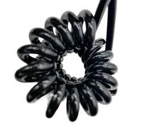 ELILANEY Cavo a spirale nero 20AWG, cavo a molla flessibile a 2 conduttori da 0,5 mm2 for una maggiore durata e resistenza alla trazione allungare(Stretch 1.2 meters)