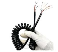 ELILANEY Cavo a spirale telescopico a 5 fili, generatore manuale, molla in filo con lunghezza estensibile di 1,25 metri allungare(0.15mm2)