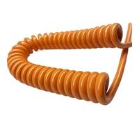 ELILANEY Cavo di prolunga telescopico a spirale for esterni a 3 conduttori da 1 metro, cavo a molla arancione da 1 mm2 for un uso versatile allungare