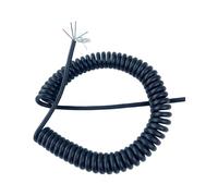 ELILANEY Cavo elettrico a spirale allungabile quadrato da 0,2 mm, a 5 conduttori, con molla di rinforzo telescopica a spirale, 24 AWG allungare(Stretch 1 meter)
