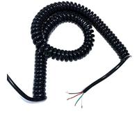 ELILANEY Cavo telescopico a spirale a 2 fili 20AWG. La bobina flessibile a molla estende la linea avvolta. allungare(Stretch 4 meters)