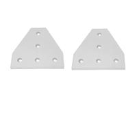 ELILANEY Piastra di giunzione esterna da 2 pezzi Giunto di collegamento di rinforzo con staffa for bordo angolare in alluminio argento a 5 fori fissaggio supporto(3030T)