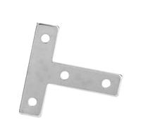 ELILANEY Piastre di collegamento esterne da 10 pezzi for profili in alluminio Staffa angolare a croce a forma di T Connettore ad angolo retto in acciaio al carbonio fissaggio supporto(4545T)