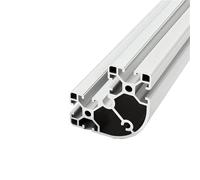 ELILANEY Profilo ad arco for telaio in estrusione di alluminio Silver 8840R 80x80mm for strutture di attrezzature, scale di salita industriali Bordo supporto(150mm 5.91" long)