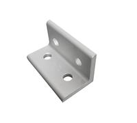 ELILANEY Staffa a forma di L da 10 pezzi for profili in alluminio 2040 3060 4080 4 fori 90 gradi all'interno del connettore di giunzione supporto angolare fissaggio supporto(Silver,4080)