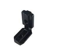 ELILANEY Staffa angolare a forma di L da 10 pezzi for profili in alluminio 2020 3030 4040 4545 Connettore angolare interno nascosto da 90 gradi fissaggio supporto(Nero,30 series M6)