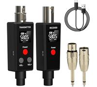 Elimavi Sistema microfonico wireless UHF da 2,4 GHz, adattatore per microfono XLR, trasmettitore e ricevitore wireless per microfono dinamico, mixer audio, sistema PA.