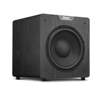 Elimavi Subwoofer da 30,5 cm, audio domestico, bassi profondi 400 W, custodia in legno, nero