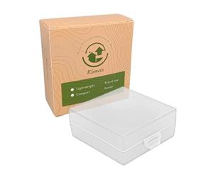 Elimeta Soap Container, Square Bar Soap Holder Fit Dr Squatch Soap, Travel Soap Case (Matt Clear)