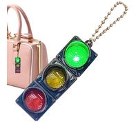 Elimina Del Semaforo | Pendente Di Portachiavi Per Auto Leggera Elettronica A Pedone | Creative Cars Keyring Key Holder Per Adulti | Fun Novelty Mini Traffic Signal Charm, Regalo Per Gli Studenti Dei
