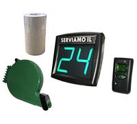 Eliminacode gestione code 12 V PER AMBULANTI con Telecomando LCD Verde