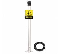 Eliminatore Statico Corpo Umano con Allarme Sonoro | Acciaio Inox 304, Cavo di Terra, Antideflagrante, Stazione Servizio(Style E)