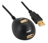 Eliminazione inline USB 2.0 ST/BU Tipo A Black con supporto 2M (34652))