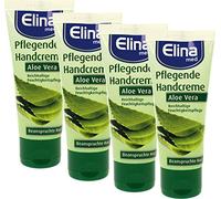 Elina Aloe Vera Crema per le mani, 75 ml, in tubetto, confezione da 4 pezzi