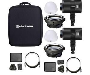 Elinchrom LED 100 C Kit doppio di luci LED con caricatore