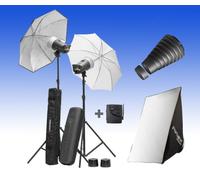 Elinchrom PROMO Set D-Lite RX 2/4 by Foto officina Mainz con Softbox Portalite 66 x 66, 2 paralumi in cromo Elinchrom e riflettore a fascio stretto