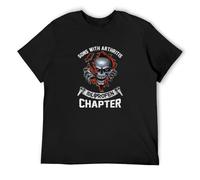 Elinelin Sons with Arthritis Ibuprofen Chapter Arthritis Symptoms Men's Cotton T-Shirt Black Shirt Top Tee L