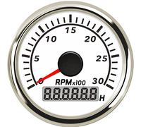 ELING 52MM Contagiri RPM Calibro 0-3000 RPM con retroilluminazione rossa per carrelli elevatori per trattori