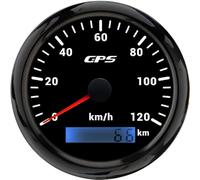 ELING 85 mm GPS Tachimetro 120 km/h Contachilometri con 7 Colori di Retroilluminazione per Kart e Yacht