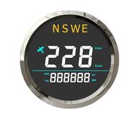 ELING 85 mm tachimetro GPS digitale 0-999 nodi KMH contachilometri NSWE-visualizzazione universale per barche a vela marine 12 V 24 Volt