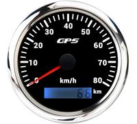 ELING Contachilometri GPS 85 mm contachilometri 0-80 km/h con antenna GPS 7 colori retroilluminazione, indicatore di velocità per barche a motore e camion