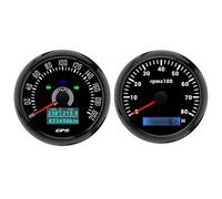 ELING Contachilometri GPS da 85 mm, contachilometri da 0 a 200 km/h con guida COG con contagiri da 0 a 8000 giri/min, contachilometri, set da 12 V 24 V con retroilluminazione a 7 colori per auto SUV