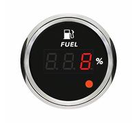 ELING Indicatore indicatore livello carburante digitale da 52 mm 0-190ohm 240-33ohm con retroilluminazione a 8 colori con allarme per motoscafi Yacht navi