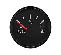 ELING Misuratore di livello del carburante da 52 mm, 0-90 ohm, con retroilluminazione, 12 V, 24 Volt, per auto, limousine, imbarcazioni marine (nero)