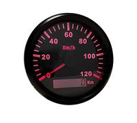 ELING Tachimetro con segnale a impulsi impermeabile da 85 mm 0-120 km/h Contachilometri Tachimetro Display Calibro 12 24 Volt per camion Furgoni Navi RV SUV