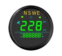 ELING Tachimetro digitale GPS da 85 mm, contachilometri LCD con fascio luminoso NSWE, luce sbilanciata sinistra/destra 12 V 24 Volt per trattori scooter