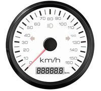 ELING Tachimetro GPS 0-160 km/h 999.999 km contachilometri 85 mm 9-32 V con retroilluminazione rosso/giallo per auto barca navi