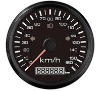 ELING Tachimetro GPS 0-160 km/h 999999 km contachilometri 85 mm 9-32 V con retroilluminazione rosso/giallo per camion camper SUV