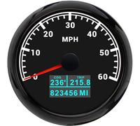 ELING Tachimetro GPS 85mm 60MPH contachilometri contachilometri con 7 colori retroilluminazione 12V 24V per camion furgoni yacht