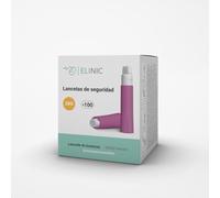 Elinic Lancette di Sicurezza 28G, 100 Pezzi, Lancette Sterili Monouso per Test del Glucosio