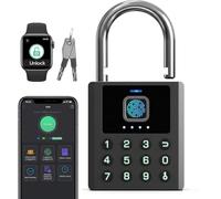 ELinkSmart - Lucchetto a combinazione per esterni, con codice a 9 tasti, controllo app Bluetooth, IP67, impermeabile, con 2 chiavi per cancello, casetta da giardino, camion