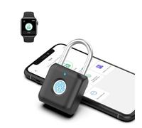 eLinkSmart Lucchetto con impronta digitale, serratura armadietto palestra | Smart Lock per app e iOS Watch, 20 impronte digitali, batteria USB 6 mesi, staffa in acciaio inox per armadietti, cantine