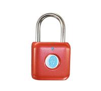 eLinkSmart - Lucchetto digitale con impronte digitali, in metallo, senza chiave, per armadietti della palestra, armadietti scolastici, zaini, valigie, bagagli (rosso)