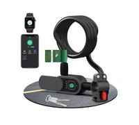 eLinkSmart - Lucchetto impermeabile con cavo in acciaio lungo 150 cm, per bicicletta, scooter, moto, porta, recinzione, cancello, app per telefono e orologio iOS, sblocca USB C