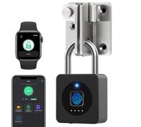 eLinkSmart lucchetto per armadietto da palestra, sblocco con impronta digitale o APP mobile, telecomando, registrazione, impermeabile, lucchetto con impronta digitale per palestra, armadietto,nero