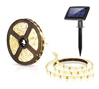 Elinkume 150 LED Striscia luminosa solare 5 M/16,4 ft SMD2835 IP65 Impermeabile Striscia luminosa a LED per esterni per giardino balcone Natale Matrimonio Festa